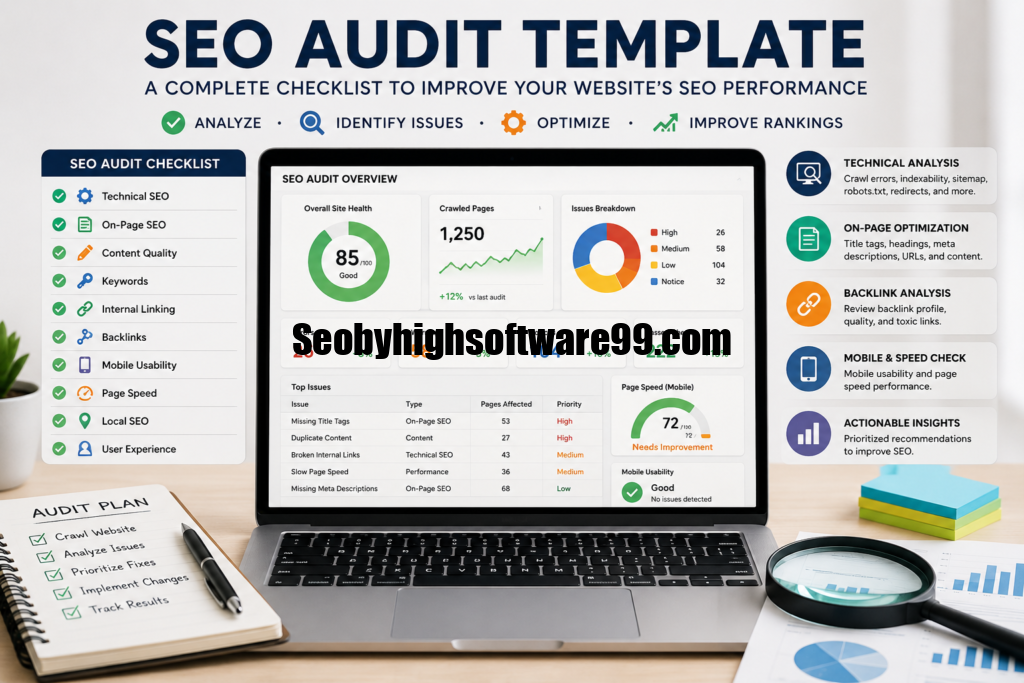 SEO audit template checklist for website optimization